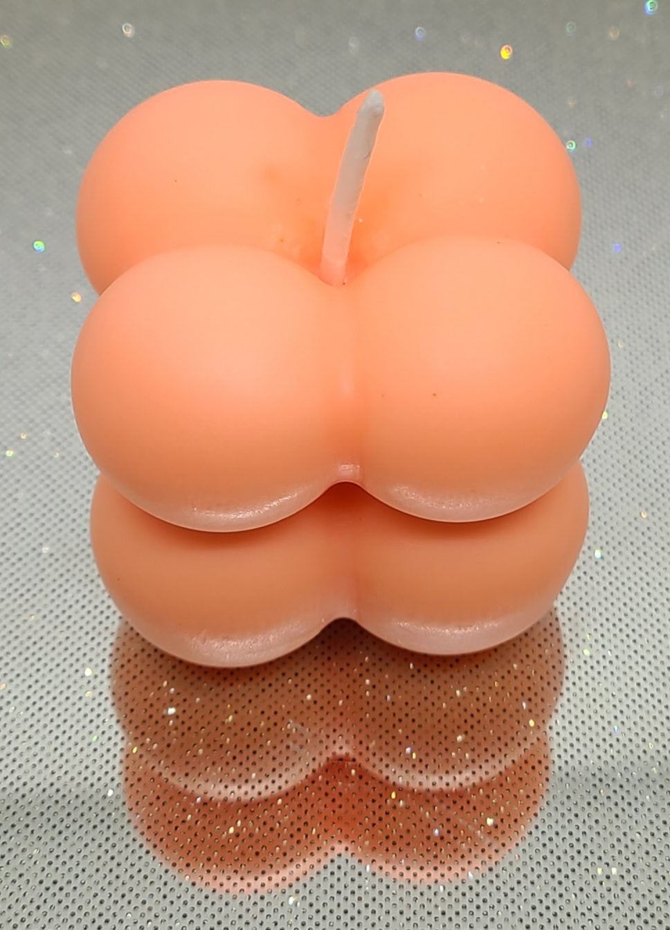 Cube of Pearls Candle - Orange