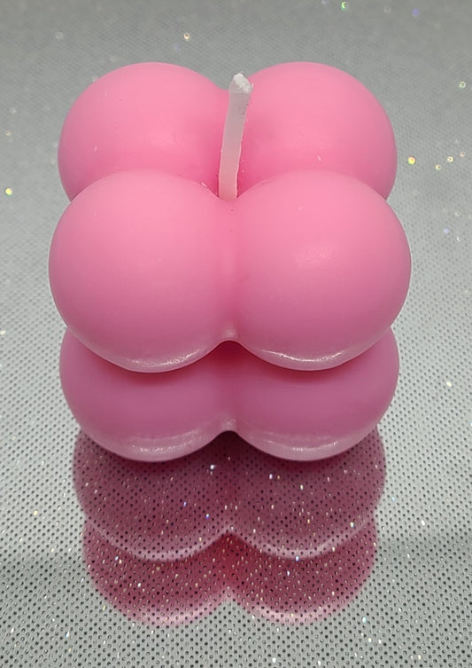 Cube of Pearls Candle - Pink