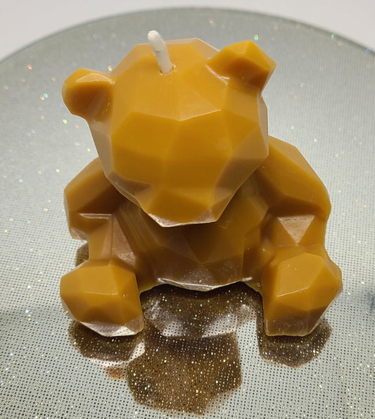 Crystal Bear Candle - Brown