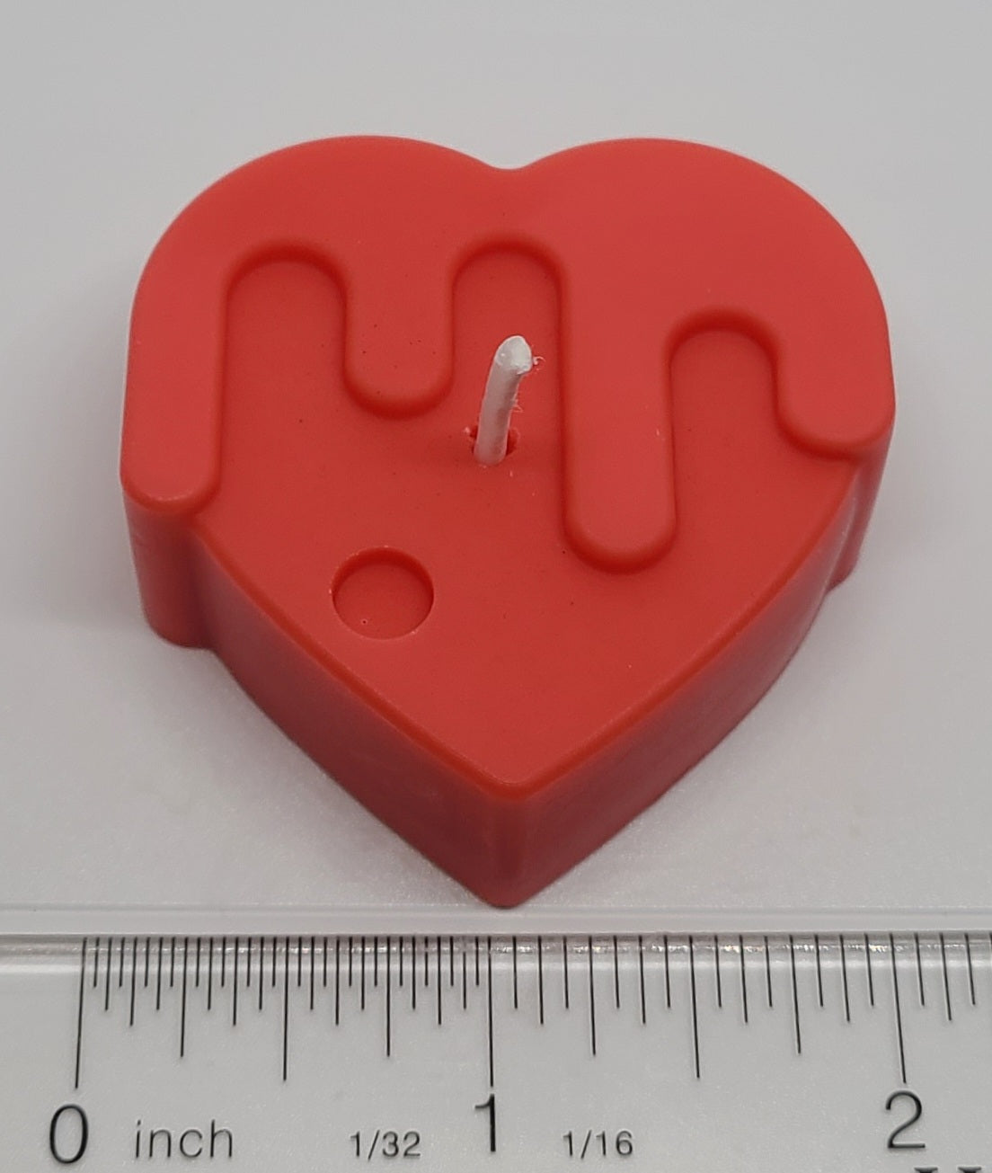 Heart Candle Medium Opt#1 - Medium Red