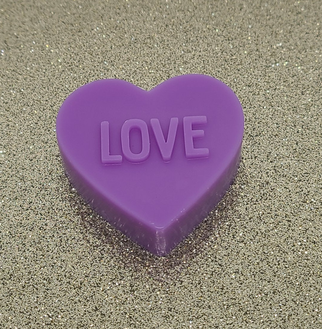 'LOVE' Heart Melt - Purple