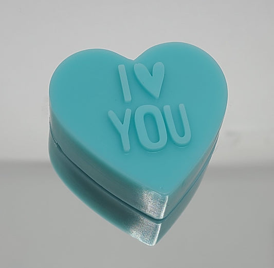 'I Heart You' Heart Melt - Aquamarine