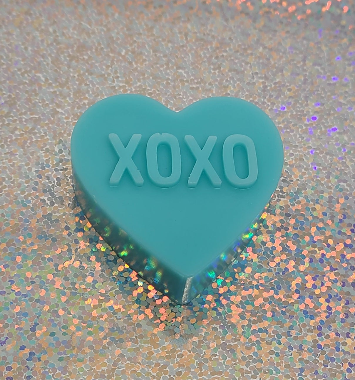 'XOXO' Heart Melt - Aquamarine