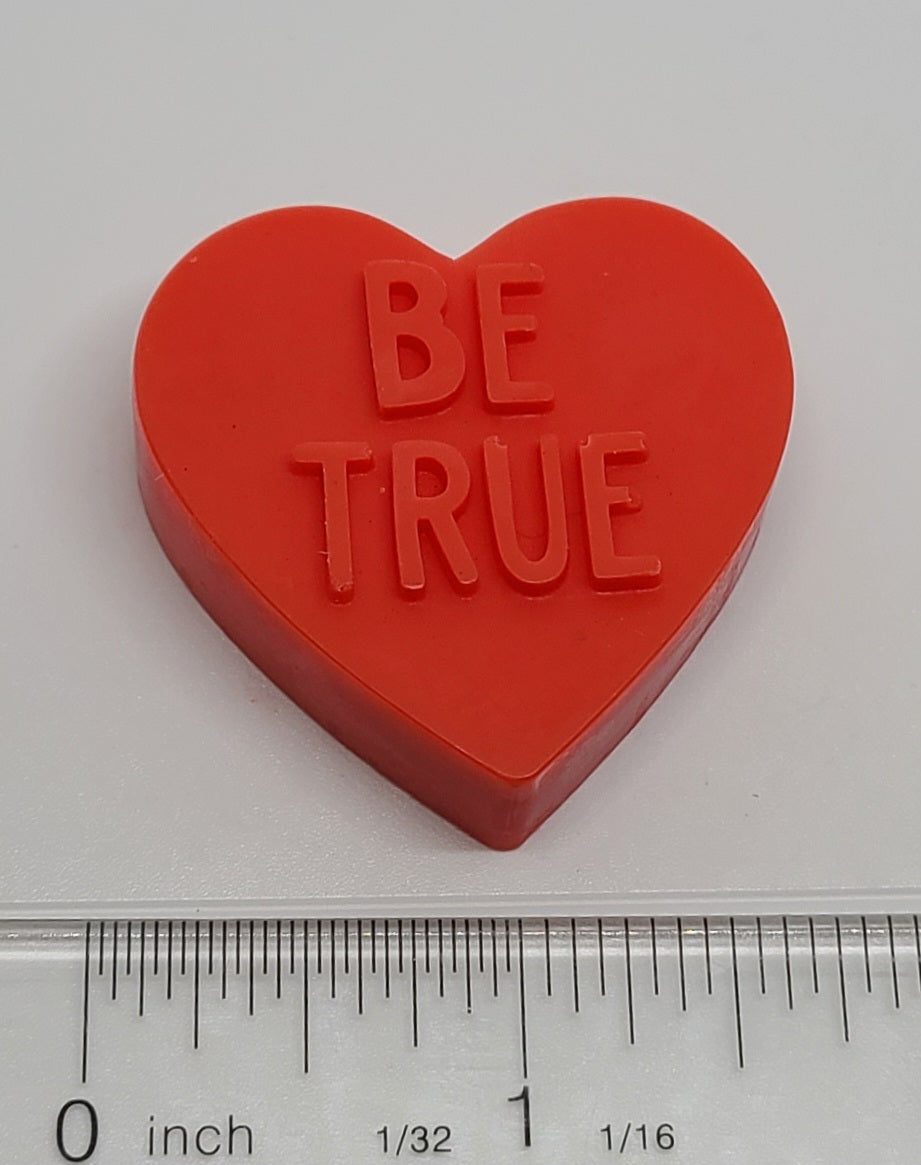 'BE TRUE' Heart Melt - Red