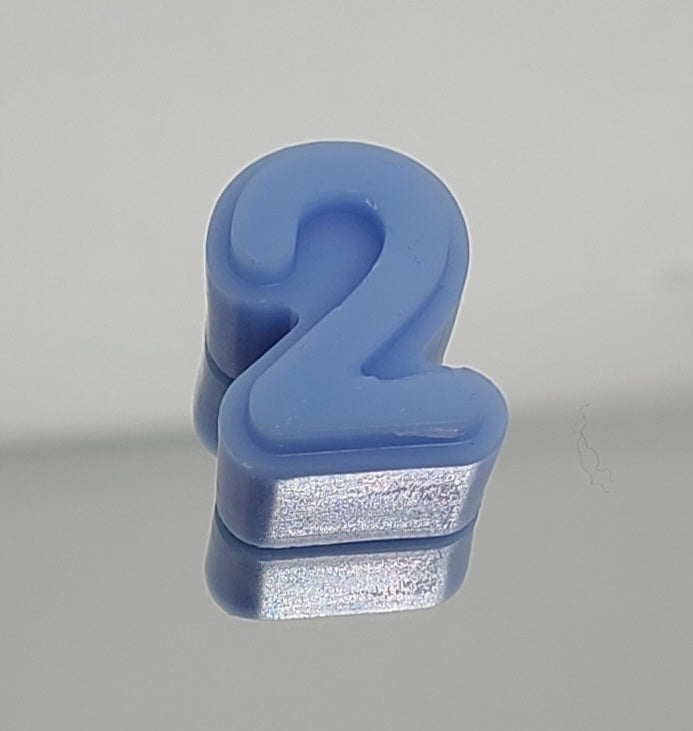 Number '2' Small Melt - Light Blue