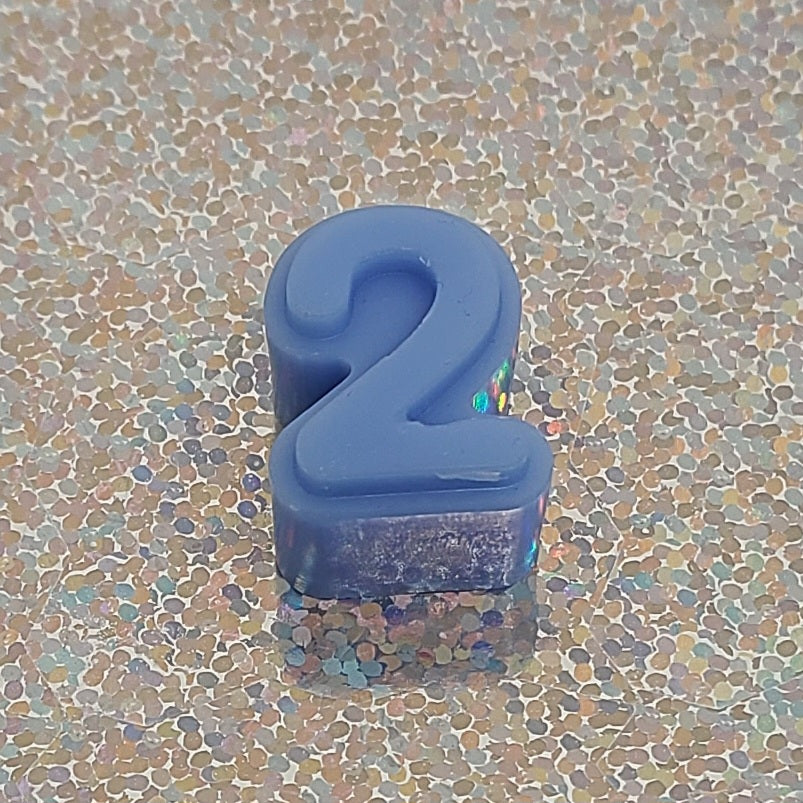 Number '2' Small Melt - Light Blue