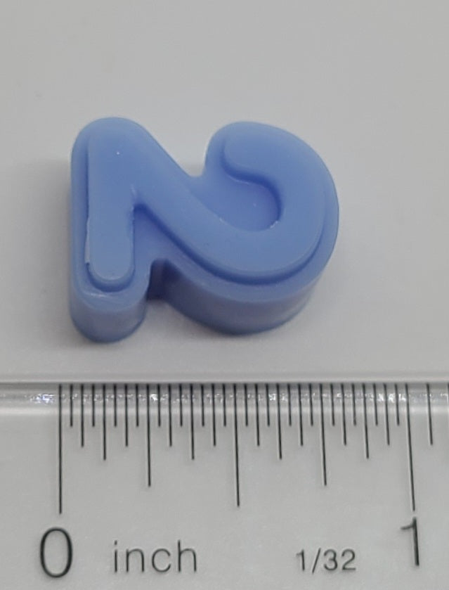 Number '2' Small Melt - Light Blue