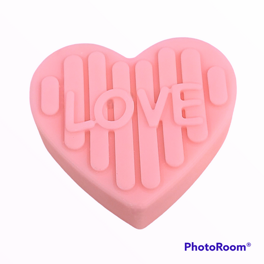 Pink (Light) - Large Heart Melt 'LOVE'